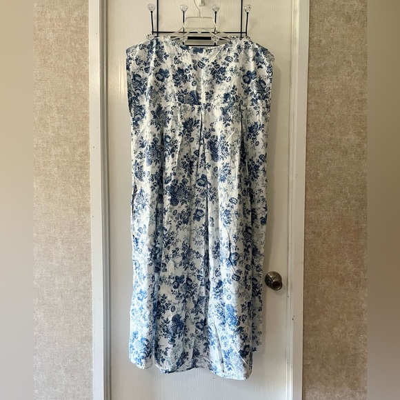 Sevya Handmade Blue Floral Dress - Picture 4 of 8